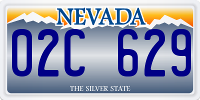 NV license plate 02C629