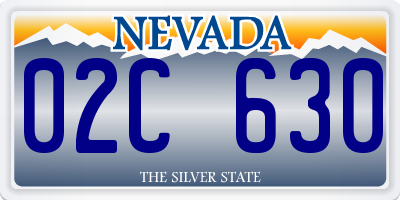 NV license plate 02C630