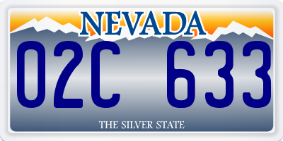NV license plate 02C633