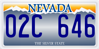 NV license plate 02C646