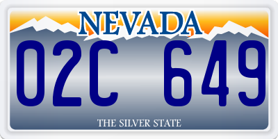 NV license plate 02C649