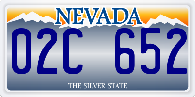 NV license plate 02C652