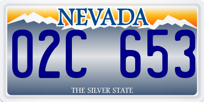 NV license plate 02C653