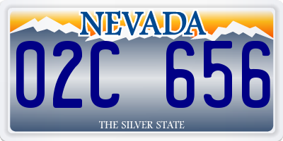 NV license plate 02C656