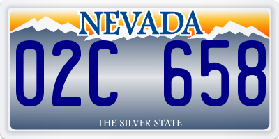 NV license plate 02C658