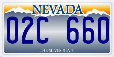 NV license plate 02C660