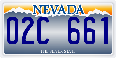 NV license plate 02C661