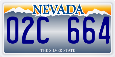 NV license plate 02C664