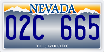 NV license plate 02C665