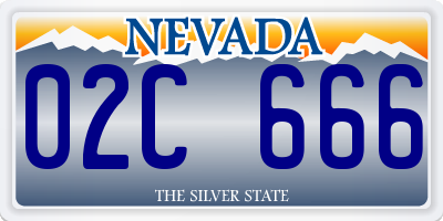 NV license plate 02C666