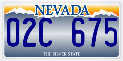 NV license plate 02C675