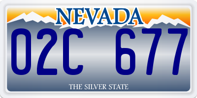 NV license plate 02C677