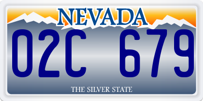 NV license plate 02C679