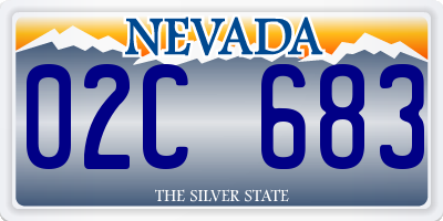 NV license plate 02C683