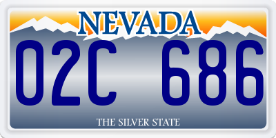 NV license plate 02C686