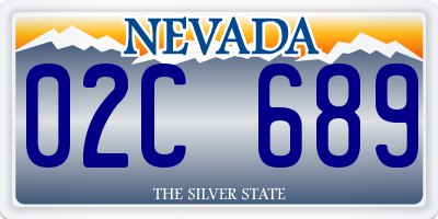 NV license plate 02C689