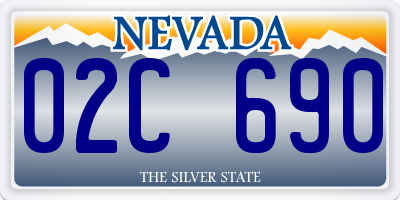 NV license plate 02C690
