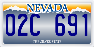 NV license plate 02C691