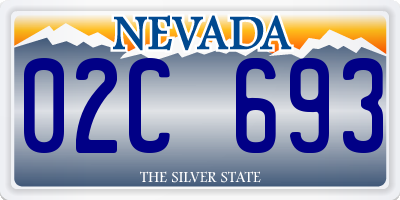 NV license plate 02C693