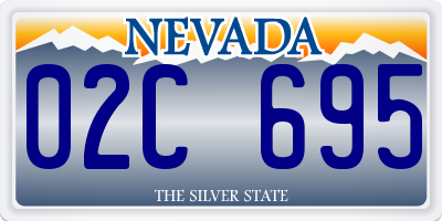 NV license plate 02C695