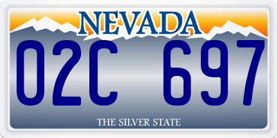 NV license plate 02C697