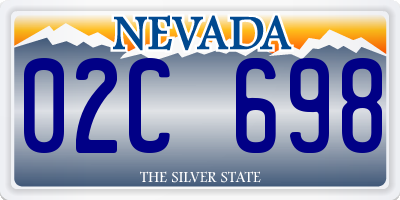NV license plate 02C698