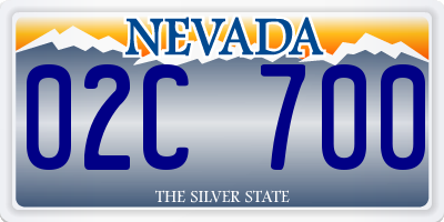 NV license plate 02C700