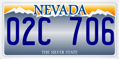 NV license plate 02C706