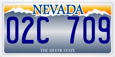 NV license plate 02C709