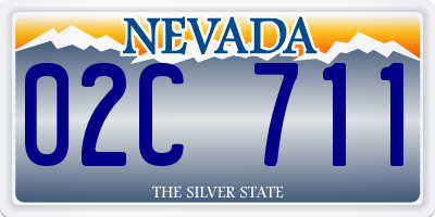 NV license plate 02C711