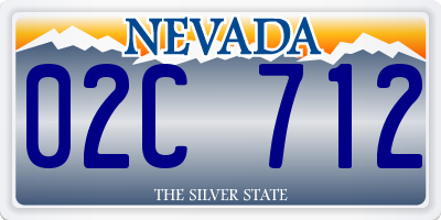 NV license plate 02C712
