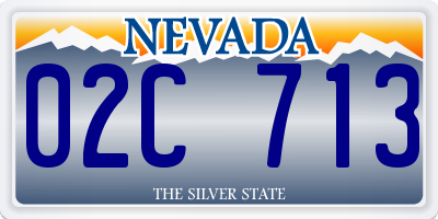 NV license plate 02C713