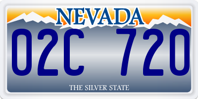 NV license plate 02C720