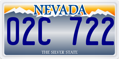 NV license plate 02C722