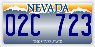 NV license plate 02C723