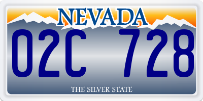 NV license plate 02C728