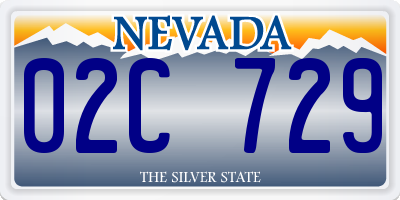 NV license plate 02C729