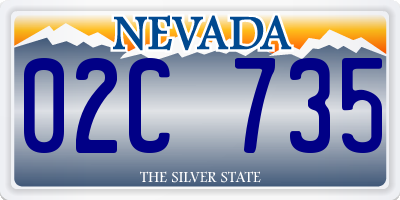 NV license plate 02C735