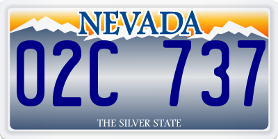 NV license plate 02C737