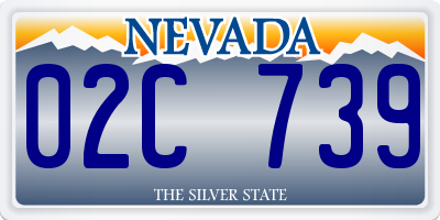 NV license plate 02C739