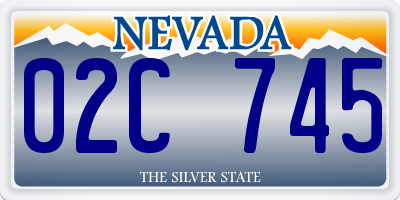NV license plate 02C745