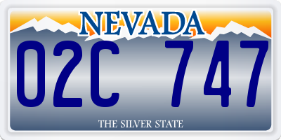NV license plate 02C747