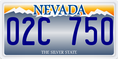 NV license plate 02C750