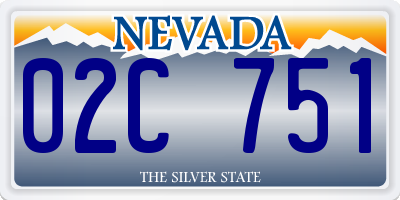 NV license plate 02C751