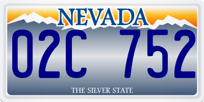 NV license plate 02C752