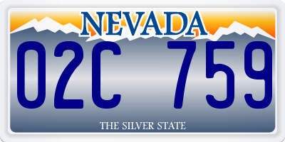 NV license plate 02C759