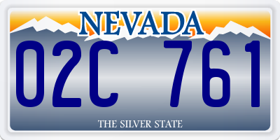 NV license plate 02C761