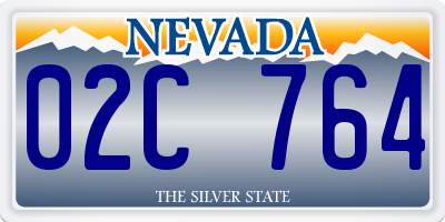 NV license plate 02C764