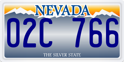 NV license plate 02C766