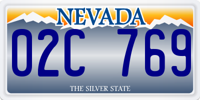 NV license plate 02C769